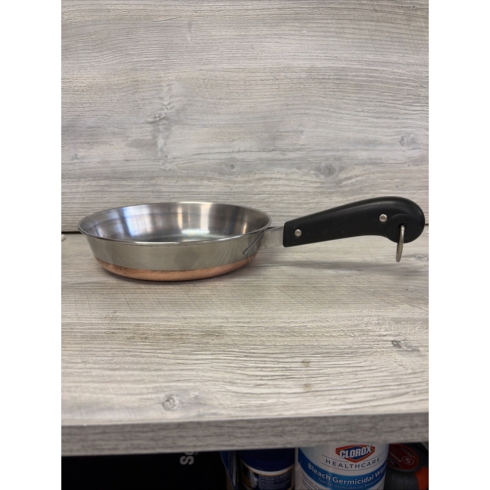 Revere Ware 1801 Copper Bottom Skillet Cookware No Lid (c5)